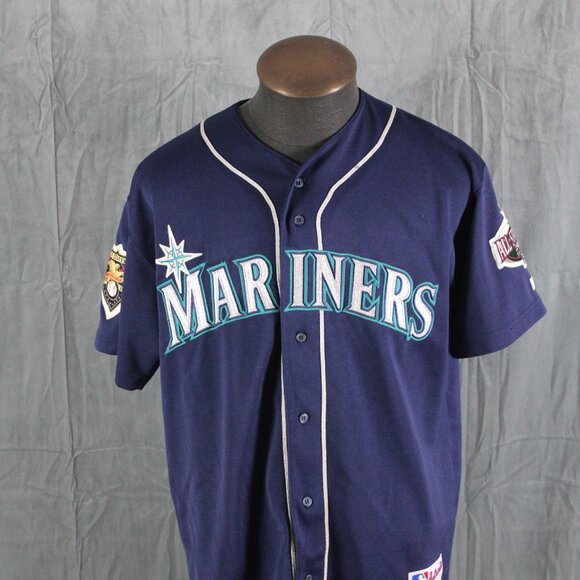 Seattle Mariners Jersey (VTG) - Edgar Martinez 11 Russell Atheltic - Size 44 - Picture 3 of 12